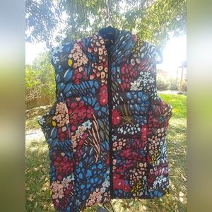 Adidas Puffer Vest, XL, Floral